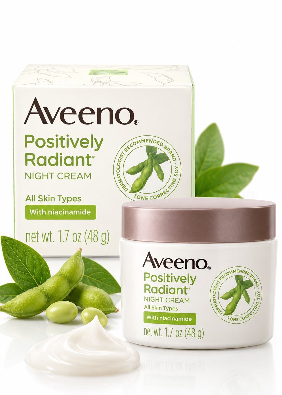 $11 Add-On Aveeno Positively Radiant Night Cream For Glowing Skin